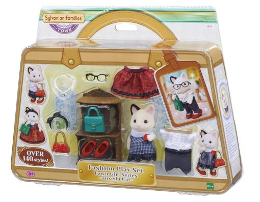Sylvanian Families Fashion Play Set Town Girl Series Tuxedo Cat - 5462 - Image 1