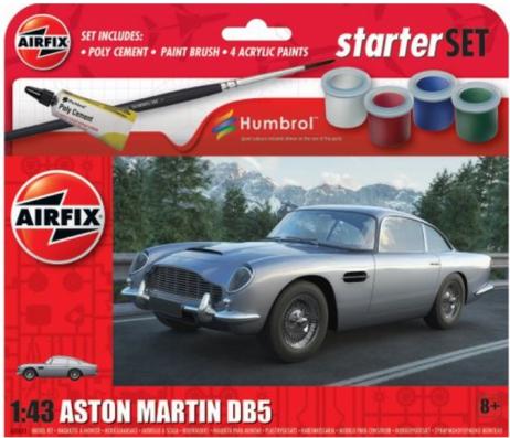 1:43 Aston Martin DB5 Starter Gift Set Airfix Model Kit A55011 - Image 1