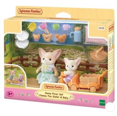 Sylvanian Families Sunny Picnic Set Fennec Fox Sister & Baby - 5698 - Image 1