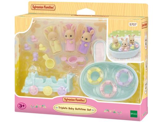 Sylvanian Families Triplets Baby Bathtime Set - 5707 - Image 1