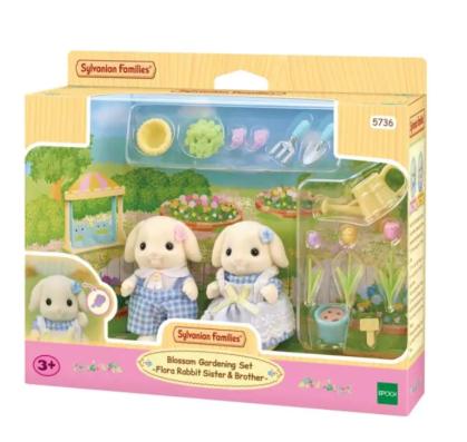 Sylvanian Families Blossom Gardening Set: Flora Rabbit Sister & Brother - 5736 - Image 1