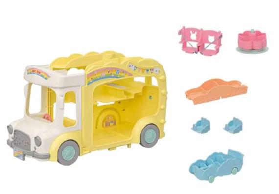 Sylvanian Families Rainbow Fun Nursery Bus - 5744 - Image 2