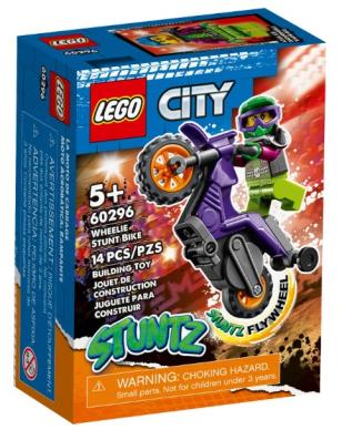 Lego City Stuntz 60296 - Wheelie Stunt Bike - Image 1