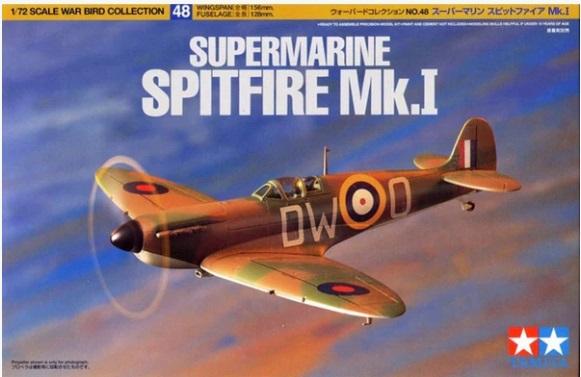 1:72 Supermarine Spitfire MkI Tamiya Model Kit: 60748 - Image 1