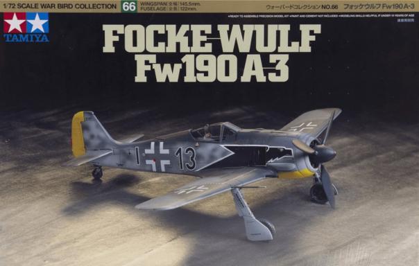 1:72 Focke Wulf Fw190 A-3 Tamiya Model Kit: 60766 - Image 1