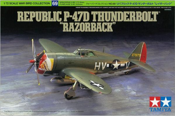 1:72 Republic P-47D Thunderbolt "Razorback" Tamiya Model Kit: 60769 - Image 1