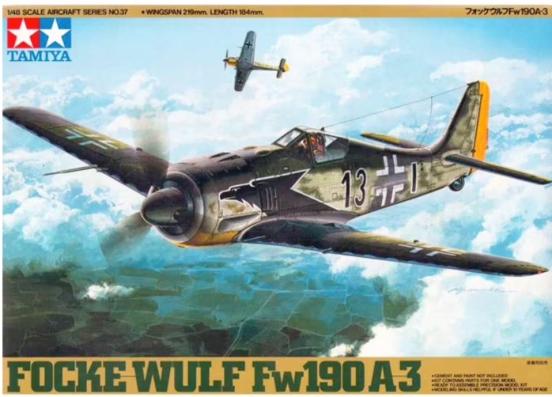 !:48 Focke-Wulf Fw190 A-3 Tamiya Model Kit: 61037 - Image 1