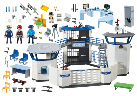 Playmobil 6919 police headquarters with sales prison