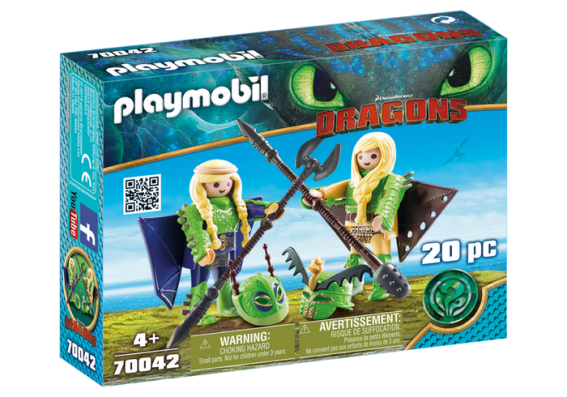 Playmobil 70042 - Ruffnut and Tuffnut with Flight Suit - Image 1
