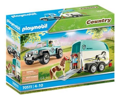 Playmobil 70511 - Car With Pony Trailer - Image 1