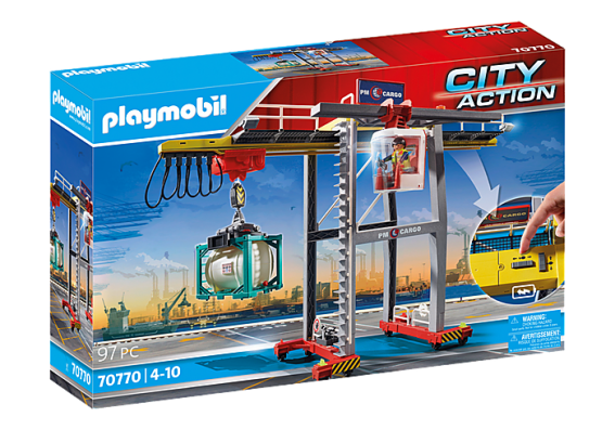 Playmobil 70770 - Cargo Crane with Container - Image 1