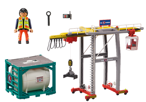 Playmobil 70770 - Cargo Crane with Container - Image 2