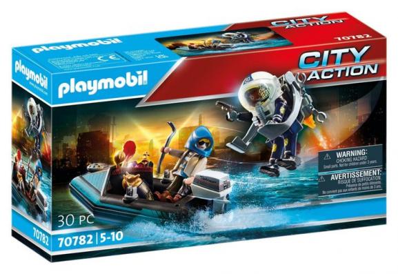 Playmobil 70782 - Police Jet Pack With Boat - Image 1