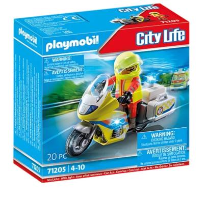Playmobil 71205 - Rescue Motorcycle WIth Flashing Light - Image 1