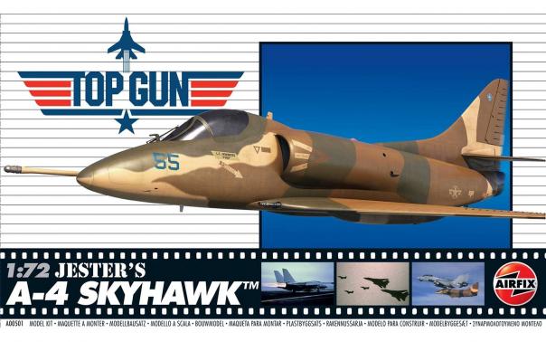 1:72 Top Gun - Jester's A-4 Skyhawk Airfix Model Kit: A00501 - Image 1