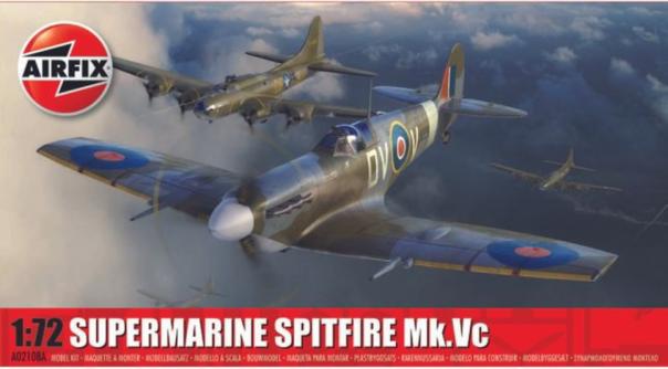 1:72 Supermarine Spitfire Mk.Vc Airfix Model Kit: A02108A - Image 1