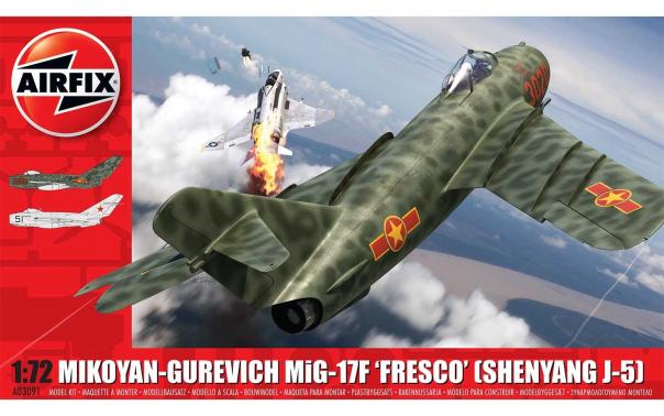 1:72 Mikoyan-Gurevich MiG-17F 'Fresco' (Shenyang J-5) Airfix Model Kit: A03091 - Image 1