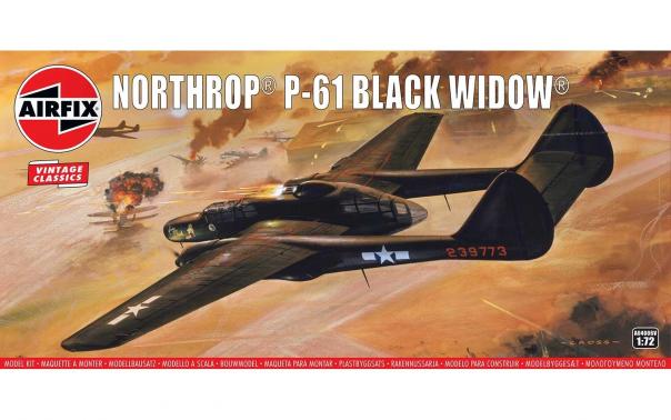 1:72 Northdrop P-61 Black Widow Vintage Classics AIrfix Model Kit A04006V - Image 1