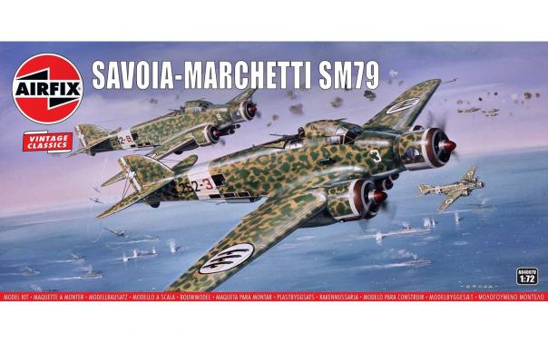 1:72 Savoia-Marchetti SM79 Vintage Classics Airfix Model Kit: A04007V - Image 1