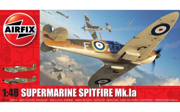 1:48 Supermarine Spitfire Mk.1a Airfix Model Kit: A05126A - Image 1