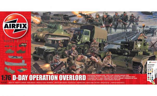 1:76 D-Day Operation Overord Gift Set Airfix Model Kit: A50162A - Image 1