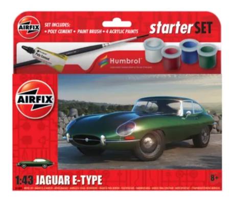 1:43 Jaguar E-Type Starter Gift Set Airfix Model Kit: A55009 - Image 1