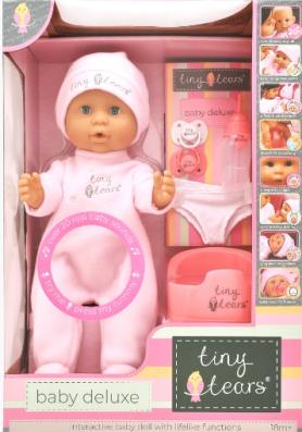 Tiny Tears Baby Deluxe Doll With 20 Baby Sounds 15″ (38cm) - Image 1