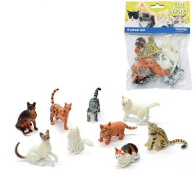 9 Piece Cat World Figure Set - Image 1