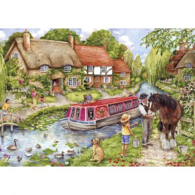 500 Piece - Drifting Downstream Gibsons Jigsaw Puzzle G3120 - Image 1