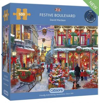 500 Piece - Festive Boulevard GIbsons Jigsaw Puzzle G3138 - Image 1