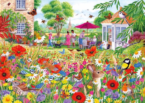 500 Piece - Wildflower Garden Gibsons Jigsaw Puzzle G3139 - Image 2