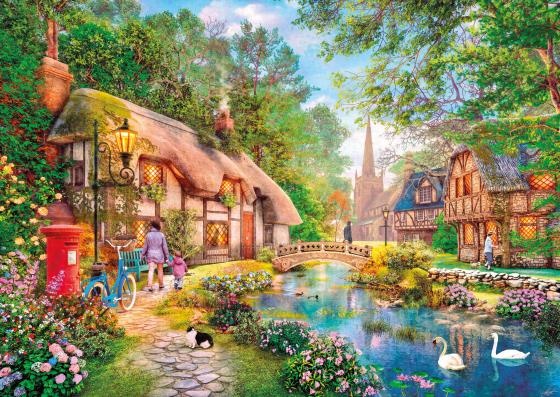 500 Piece - Cottageway Lane Gibsons Jigsaw Puzzle G3141 - Image 2