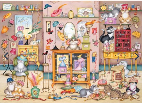 500 Piece - Hetty's Hats Gibsons Jigsaw Puzzle G3149 - Image 1