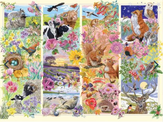 500XL Peice - Through The Seasons Gibsons Jigsaw Puzzle G3557 - Image 1