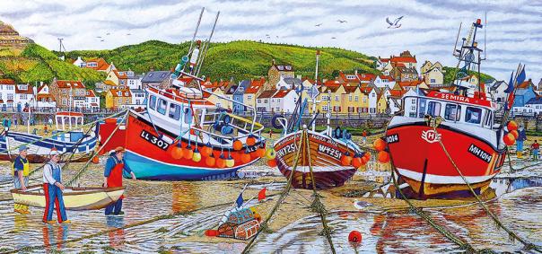 636 Piece - Seaguls At Staithes Gibson Jigsaw Puzzle: G4045 - Image 1