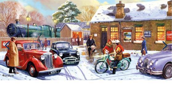 636 Piece - Christmas Eve At The Station Gibsons Jigsaw Puzzle G4051 - Image 1