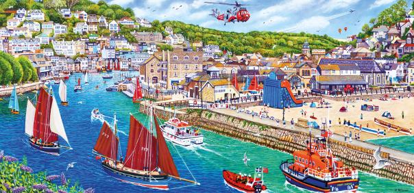 636 Piece - Looe Harbour Gibsons Jigsaw Puzzle G4054 - Image 2