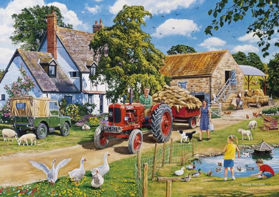 4 x 500 Piece - The Farmer's Round Gibsons Jigsaw Puzzle G5055 - Image 5