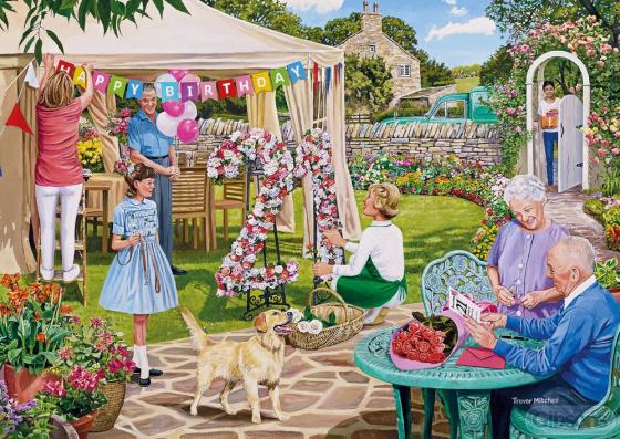 4 x 500 Piece - The Florist's Round Gibsons Jigsaw Puzzle G5058 - Image 2
