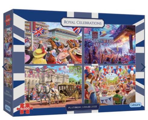 4 x 500 Piece - Royal Celebrations Gibsons Jigsaw Puzzle G5061 - Image 1