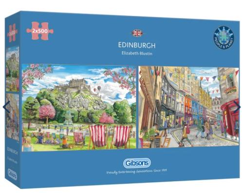 2 x 500 Piece - Edinburg Gibsons Jigsaw Puzzle G5064 - Image 1