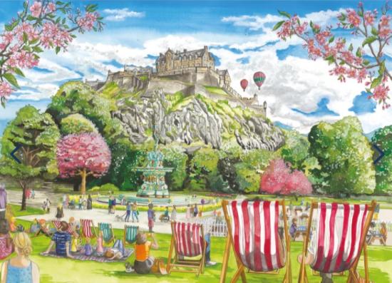 2 x 500 Piece - Edinburg Gibsons Jigsaw Puzzle G5064 - Image 3