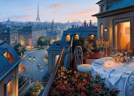 1000 Piece - An Evening In Paris Gibson Jigsaw Puzzle G6141 - Image 1