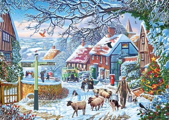 1000 Piece - A Winter Stroll Gibson Jigsaw Puzzle G6250 - Image 1