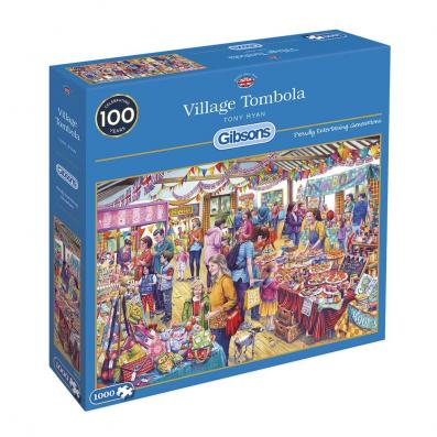 1000 Piece - Village Tombola Gibsons Jigsaw Puzzle G6254 - Image 1