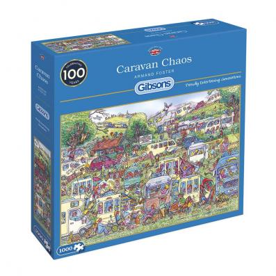 1000 Piece - Caravan Chaos Gibsons Jigsaw Puzzle G6258 - Image 1