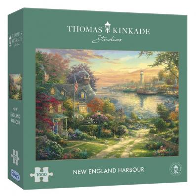 1000 Piece - Thomas Kinkade New England Harbour Gibsons Jigsaw Puzzle G6277 - Image 1