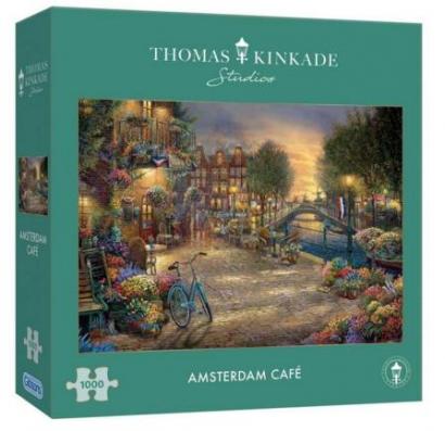 1000 Piece - Thomas Kinkade Amsterdam Cafe Gibsons Jigsaw Puzzle G6308 - Image 1