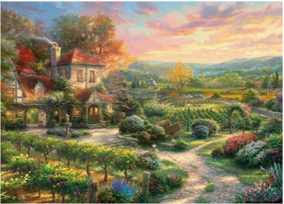 1000 Piece - Thomas Kinkade Wine Country Living Gibsons Jigsaw Puzzle G6309 - Image 2