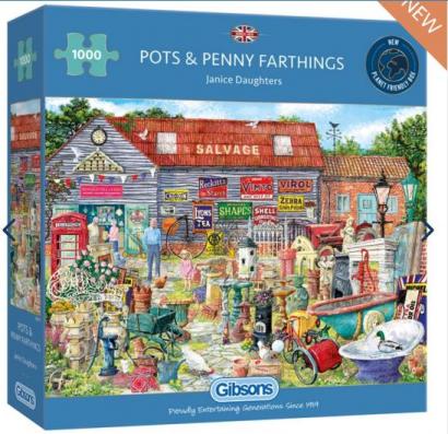 1000 Piece - Pots & Penny Farthings Gibsons Jigsaw Puzzle G6318 - Image 1